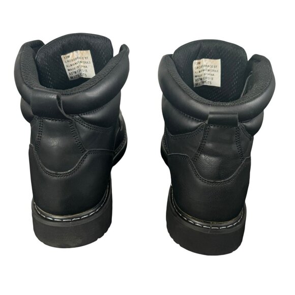 Men’s Size 13M Steel Toe Work Boots Crossbrace ST High Traction Lug Soles  Black - Picture 4 of 10